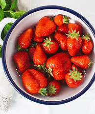 Fresh strawberries for sundaes